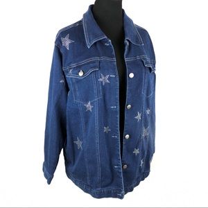 Awesome oversized vintage denim jean jacket
